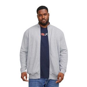 Jack And Jones Mens Paulos Relaxed Fit Sweat Jacket / Grey Melange